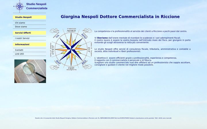 Screenshot of commercialista-riccione.it