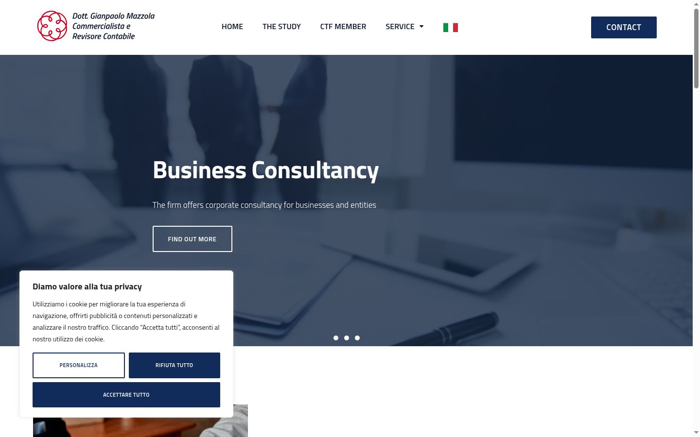 Screenshot of the consent banner shown before any interaction