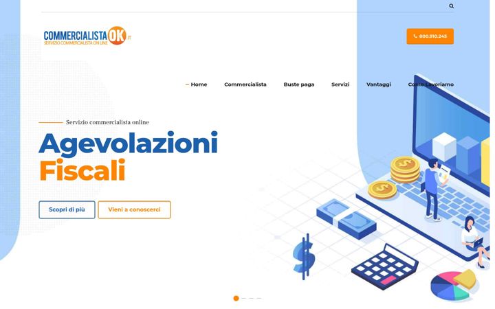 Screenshot of commercialistaok.it