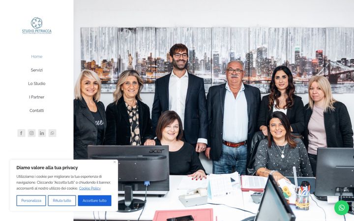 Skärmbild av commercialistipetracca.it