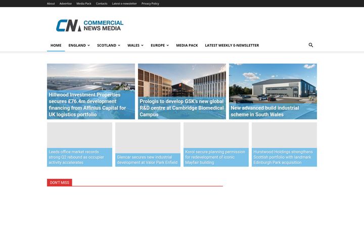 Screenshot of commercialnewsmedia.com