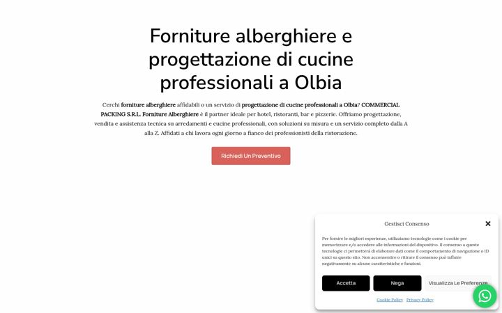 Screenshot of commercialpackingforniturealberghiere.com