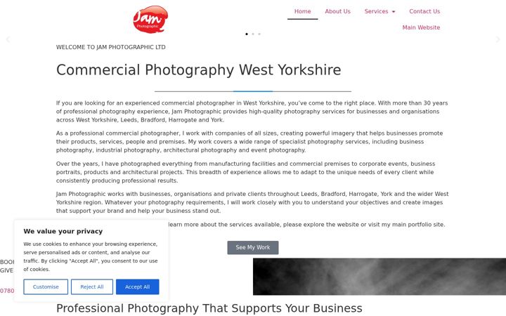 Screenshot of commercialphotographywestyorkshire.co.uk