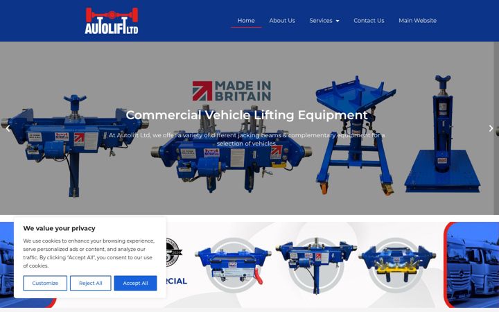 Screenshot of commercialpitjacks.com