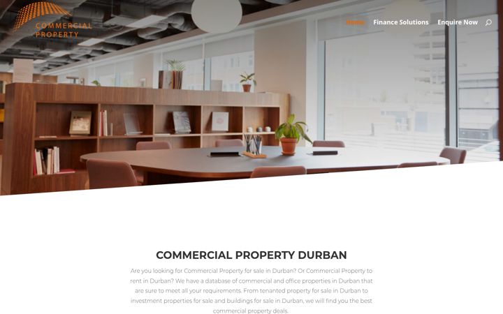 Snímek obrazovky commercialpropertydurban.co.za