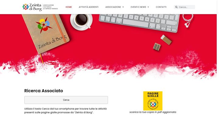 Screenshot stránky commerciantirimini.it