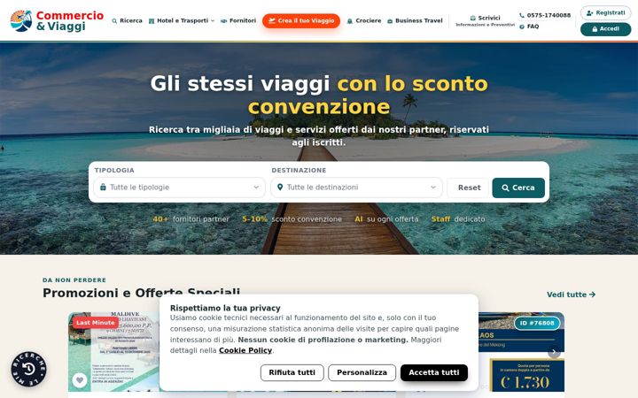 Screenshot of commercioeviaggi.it