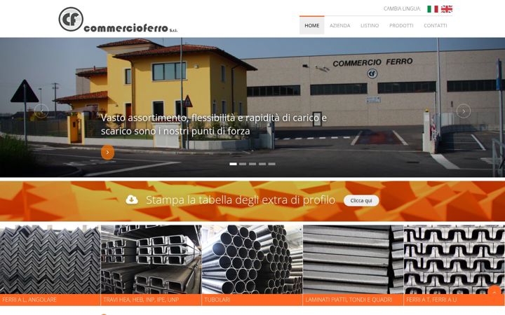 Screenshot of commercioferro.com