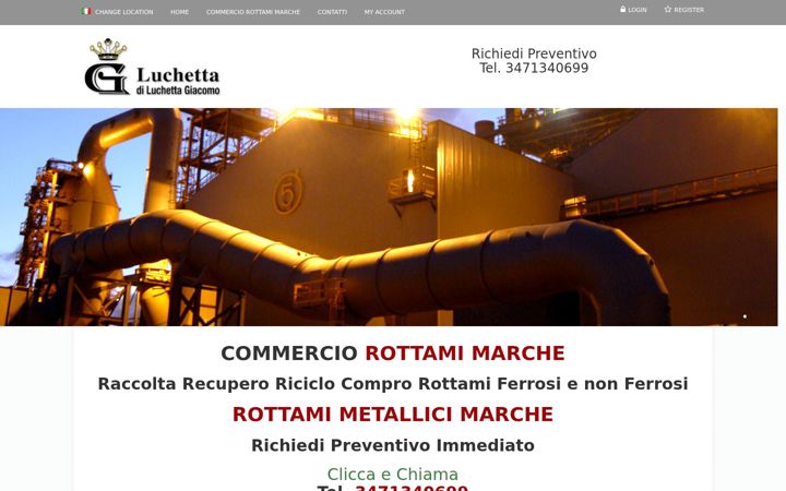 Screenshot of commerciorottami.marche.it