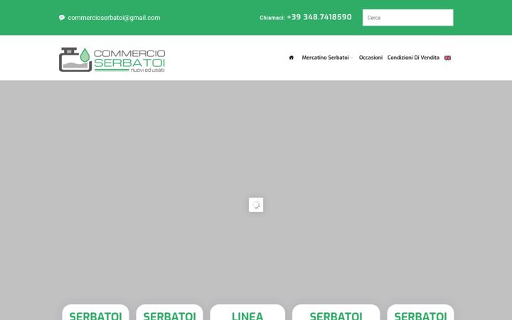 Screenshot of commercioserbatoi.it