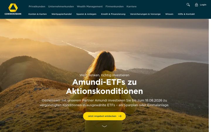 Screenshot van commerzbank.de
