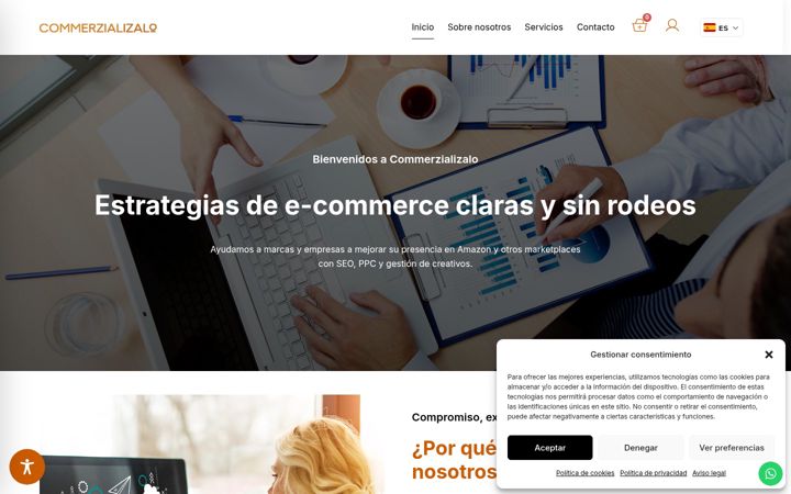 Screenshot of commerzializalo.com