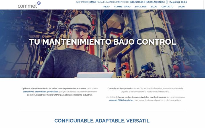 Screenshot of commet.es