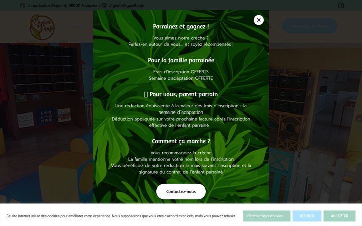 Screenshot of commeunegirafe.com