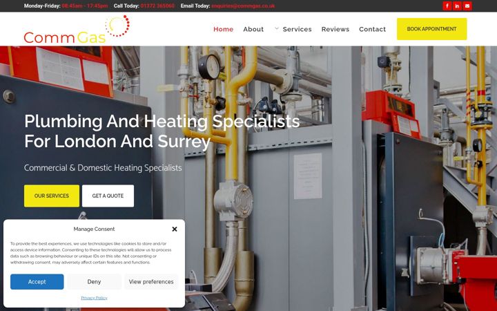 Screenshot of commgas.co.uk