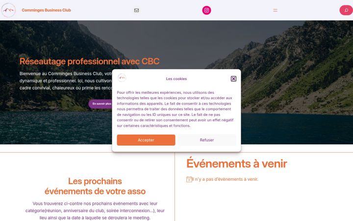 Screenshot of commingesbusinessclub.com