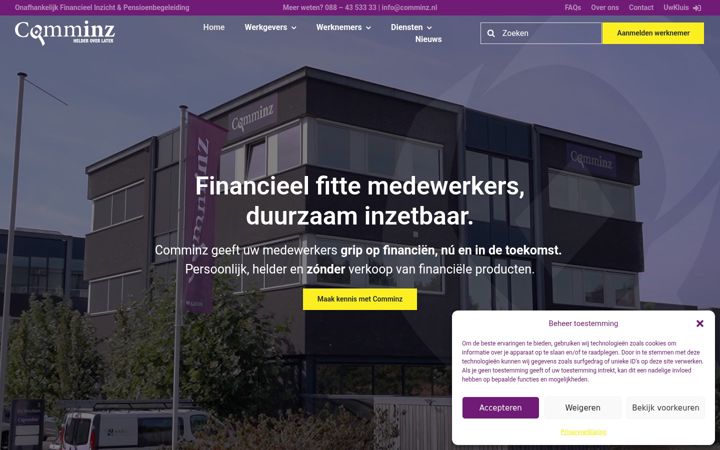 Screenshot of comminz.nl