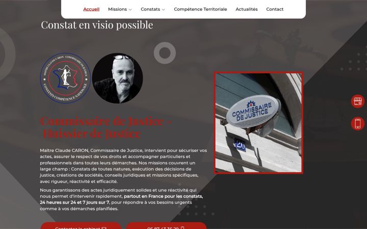 Screenshot of commissairedejustice-claude-caron.fr