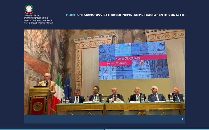 Screenshot of commissariounicodepurazione.it
