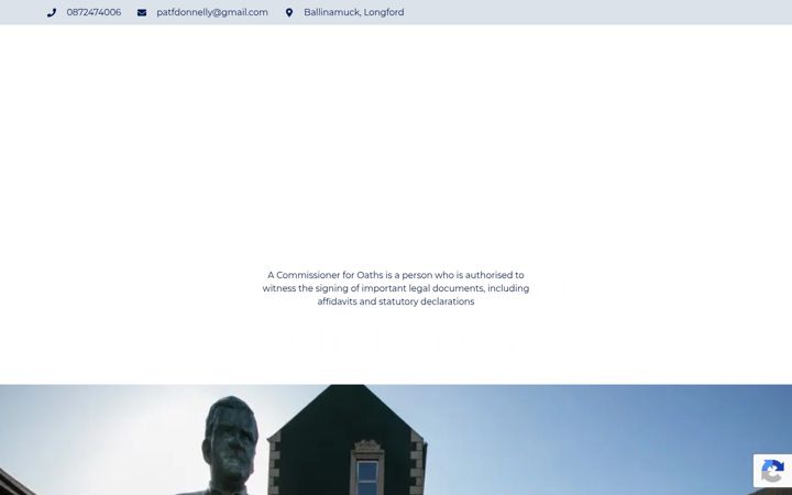Screenshot of commissionerforoathslongford.com