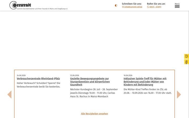 Screenshot of commit-cbf.de
