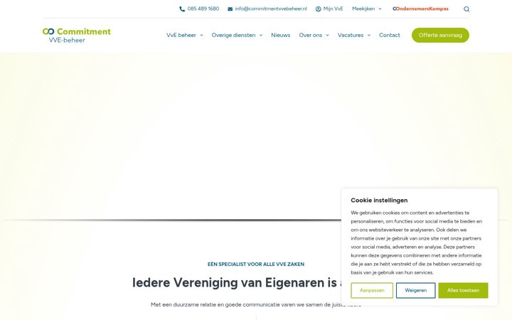 Screenshot of commitmentvvebeheer.nl