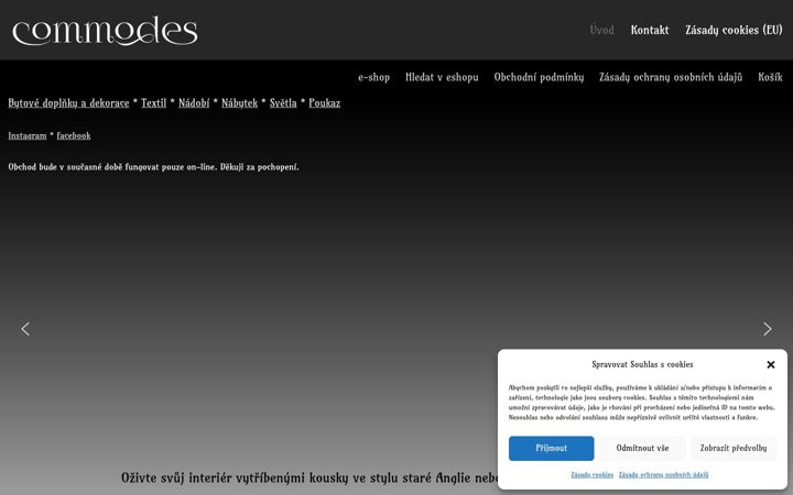 Screenshot van commodes.cz