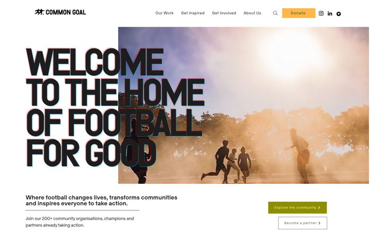 Snímek obrazovky common-goal.org