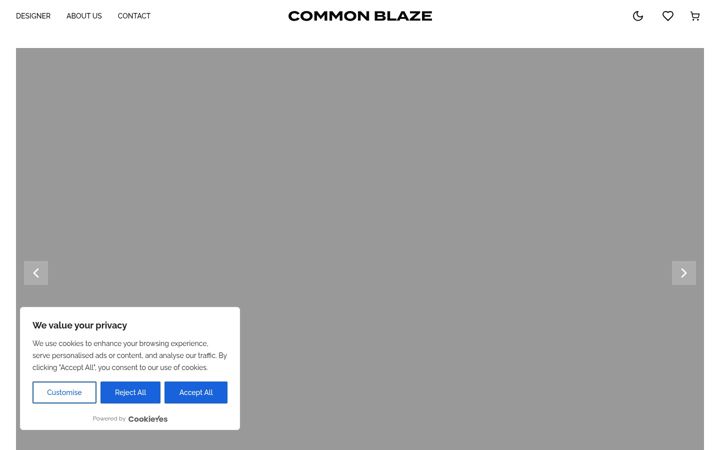 Screenshot van commonblaze.eu