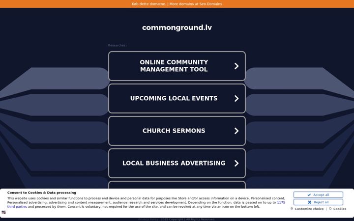 Screenshot of commonground.lv