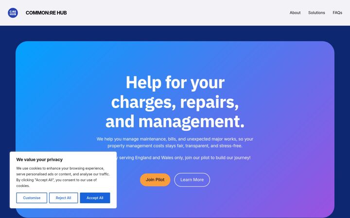 Screenshot of commonrehub.com