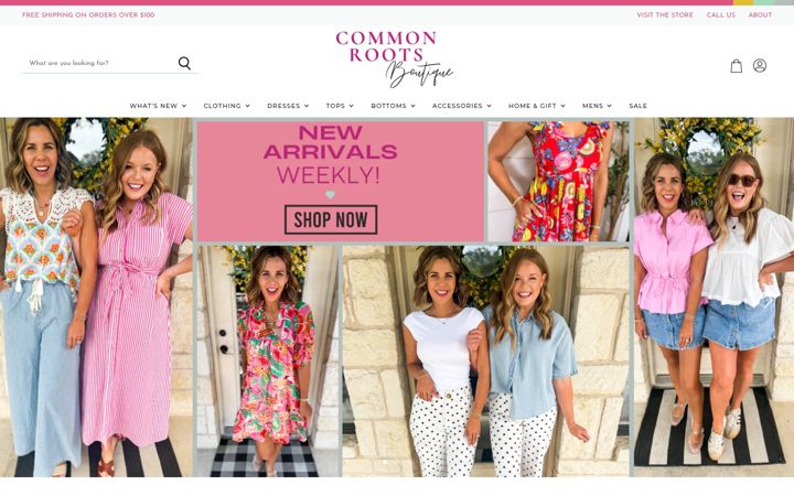 Snimka zaslona za commonrootsboutique.com