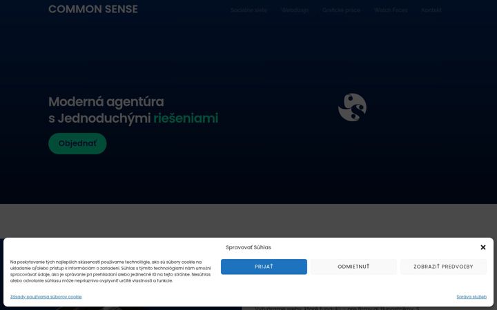 Screenshot of commonsense.sk