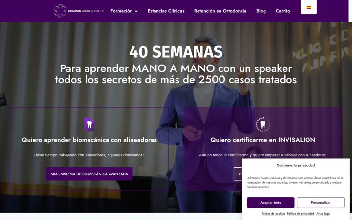 Screenshot of commonsensealigners.com