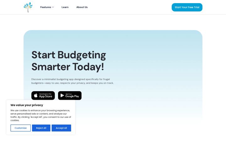 Screenshot of commonsensebudgeting.com