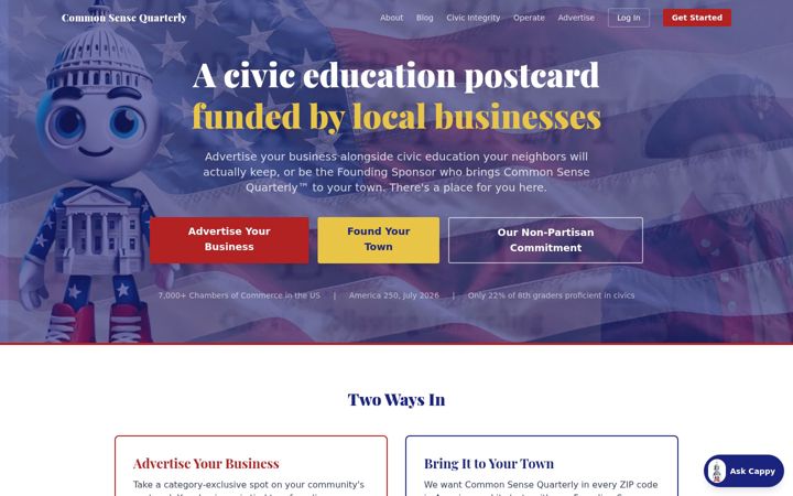 Screenshot of commonsensequarterly.com