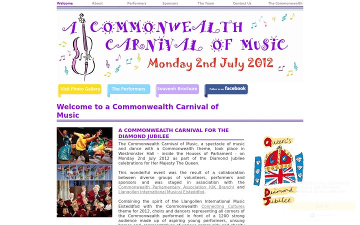 Screenshot of commonwealthcarnivalofmusic.com