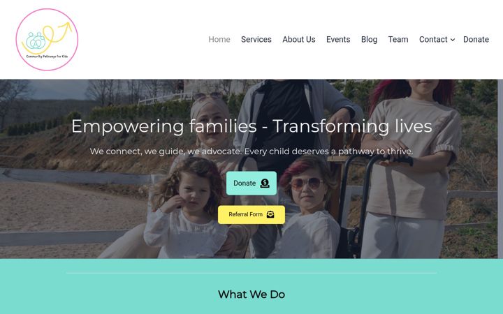 Captură de ecran a commpathskids.org