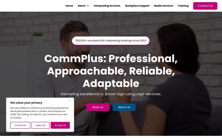 Screenshot of commplus.org.uk