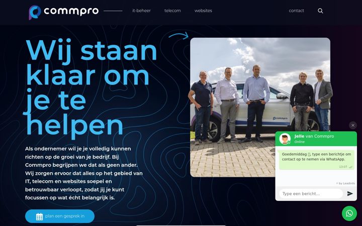Screenshot of commpro.nl