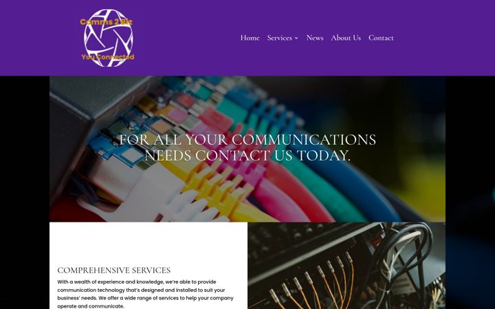 Screenshot of comms2biz.co.uk