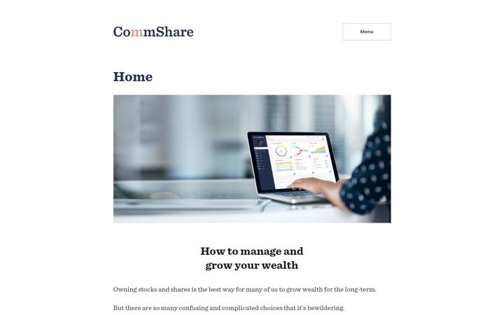 Screenshot of commshare.com