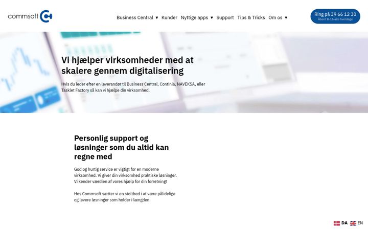 Screenshot of commsoft.dk