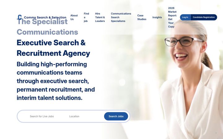 Screenshot of commssearch.com