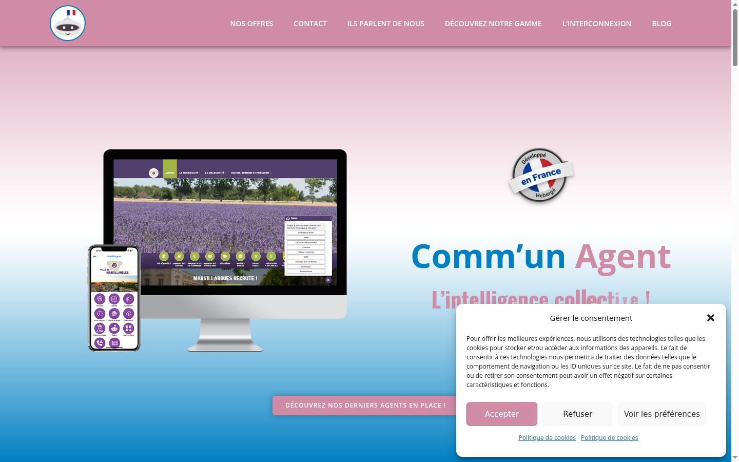 Captura de ecrã do banner de consentimento apresentado antes de qualquer interação