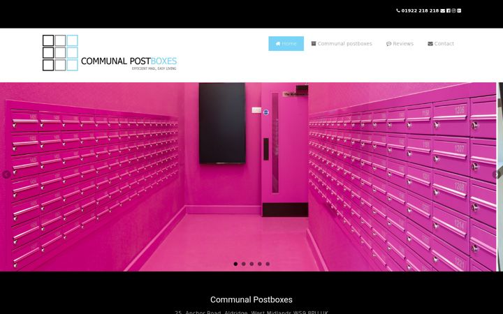 Screenshot of communalpostboxes.co.uk