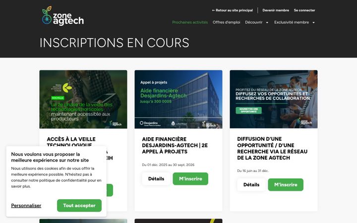 Screenshot of communauteagtech.ca