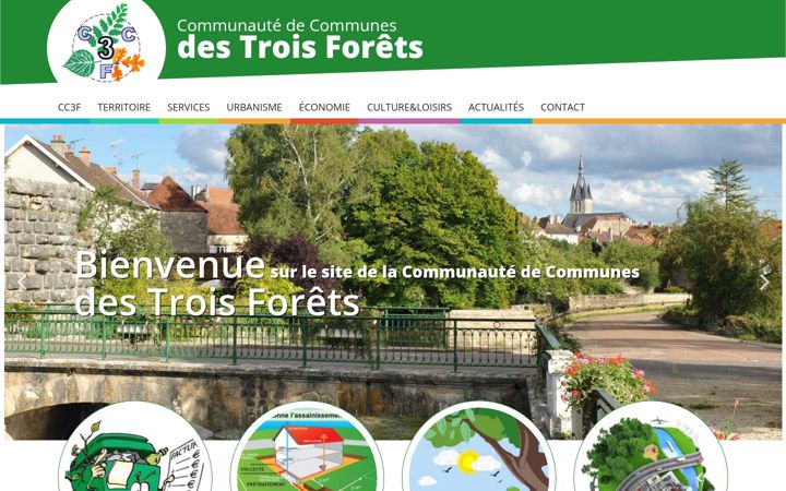 Screenshot of communautedecommunesdes3forets.com
