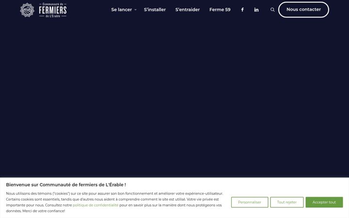 Screenshot of communautedefermiers.ca