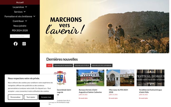 Screenshot of communautedes3clochers.com